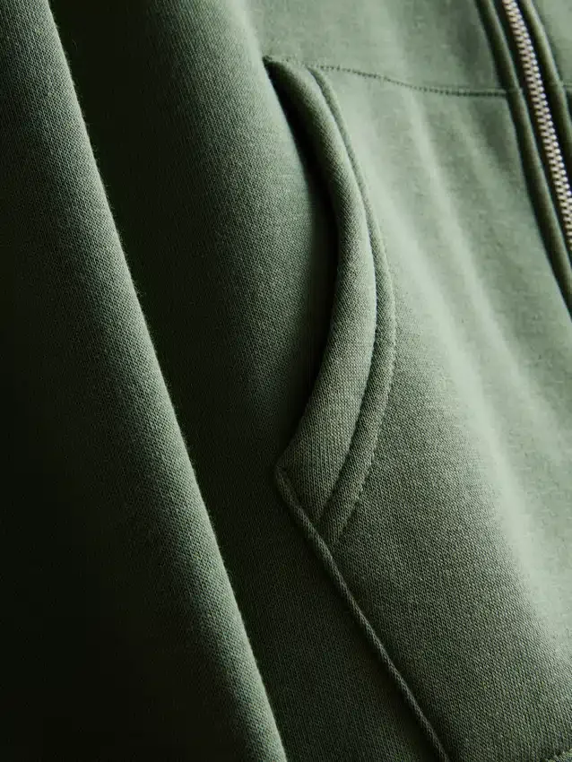 Essential Hoodie mit durchgehendem Reissverschluss