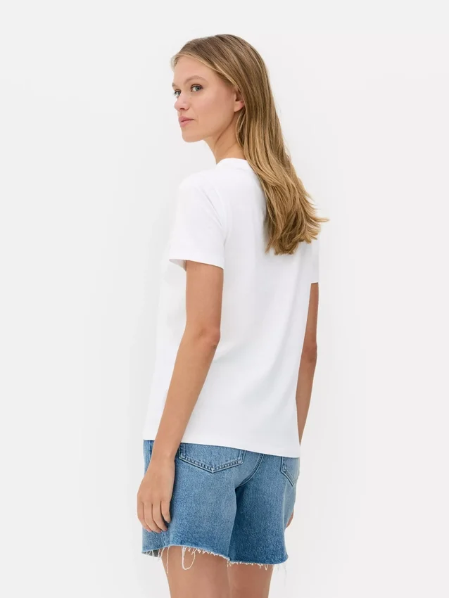 Essential T-Shirt mit kurzen Ärmeln und Rundhalsausschnitt