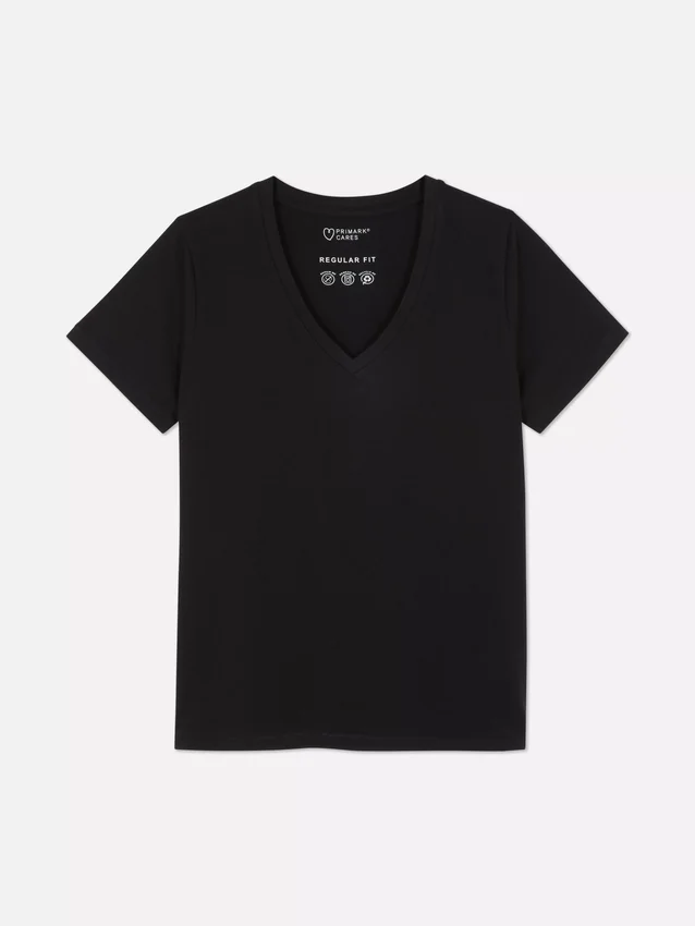 Essential T-Shirt mit V-Ausschnitt