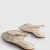 Flache Schuhe mit Strass und Fersenriemen