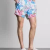 Floral graffiti shorts