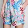 Floral graffiti shorts