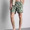 Floral swim shorts with drawstring