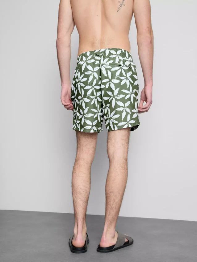 Floral swim shorts with drawstring