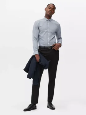 Formelle Twill-Hose in Slim-Fit-Passform