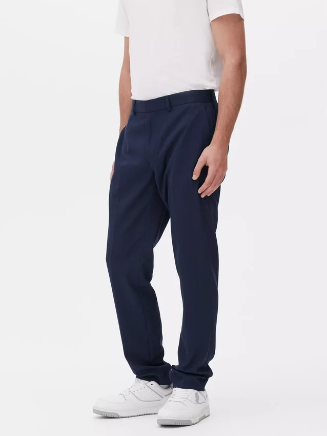 Formelle Twill-Hose in Slim-Fit-Passform