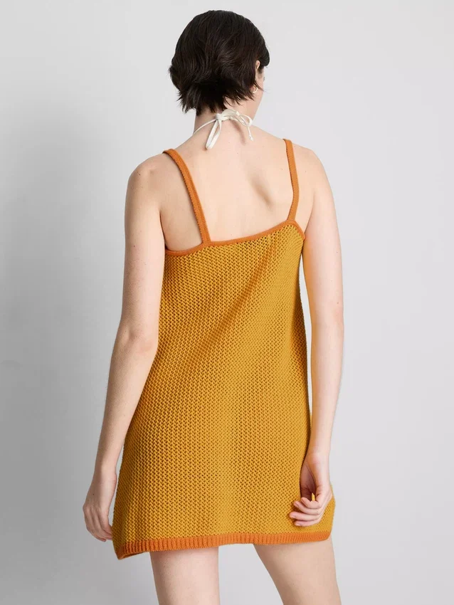 Gehäkeltes, besticktes Strand-Minikleid