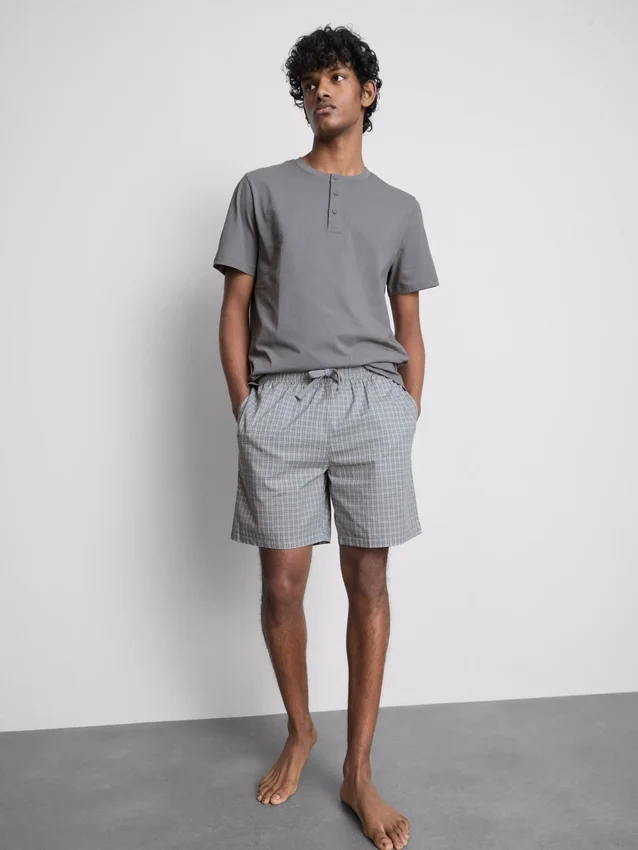 Gekarierte kurze Schlafanzug-Shorts