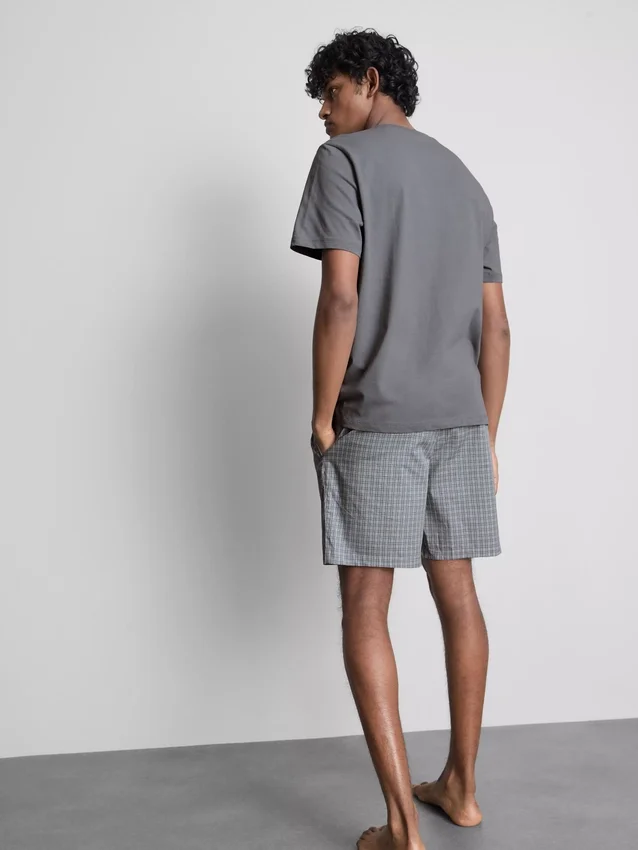 Gekarierte kurze Schlafanzug-Shorts