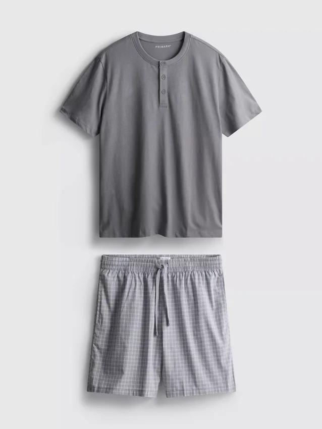 Gekarierte kurze Schlafanzug-Shorts