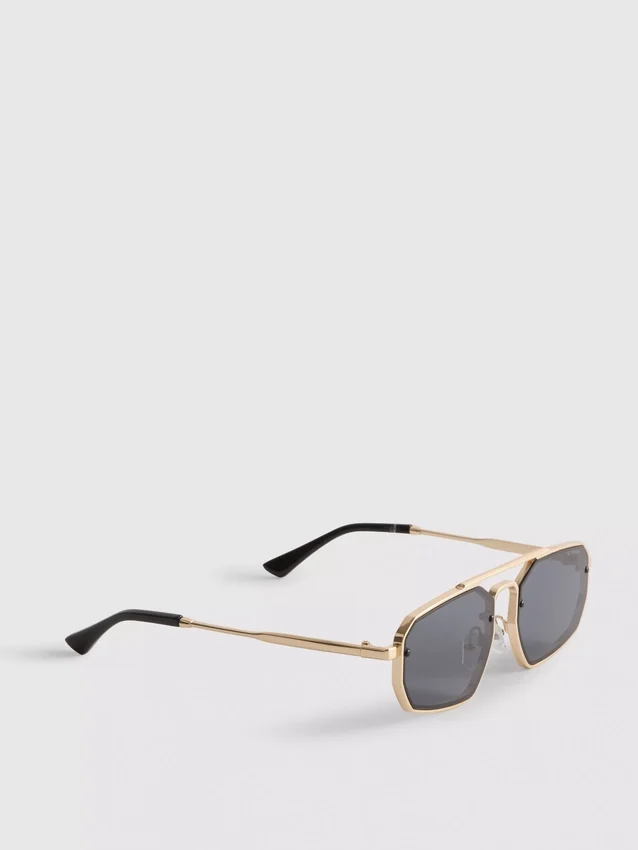 Geometrische Sonnenbrille aus Metall