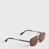 Geometrische Sonnenbrille aus Metall