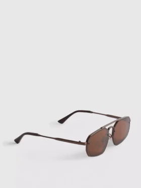 Geometrische Sonnenbrille aus Metall