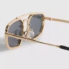 Geometrische Sonnenbrille aus Metall