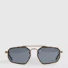 Geometrische Sonnenbrille aus Metall