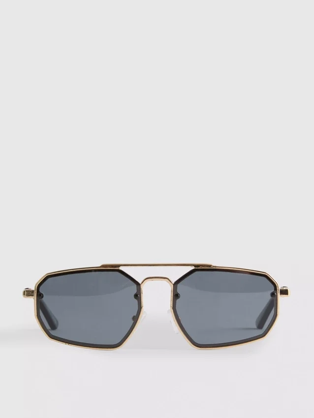 Geometrische Sonnenbrille aus Metall