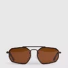 Geometrische Sonnenbrille aus Metall