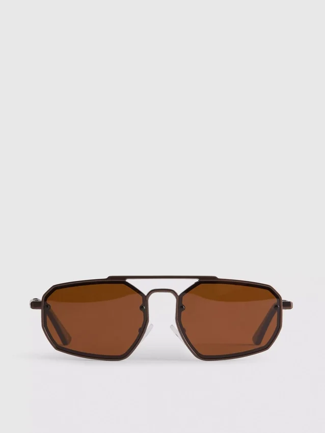 Geometrische Sonnenbrille aus Metall