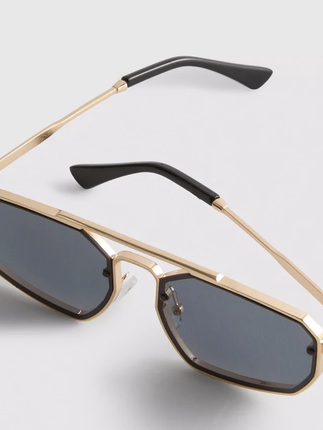 Geometrische Sonnenbrille aus Metall