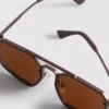 Geometrische Sonnenbrille aus Metall