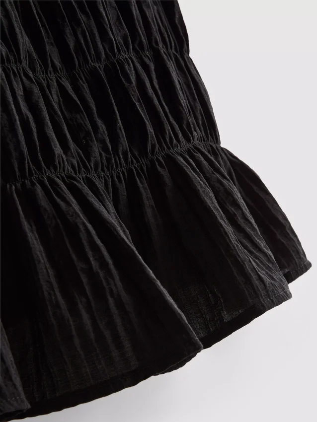 Gerafftes Kurzarm-Top