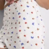 Gerippte Schlafanzug-Shorts mit Schmetterlingsmotiv