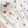 Gerippte Schlafanzug-Shorts mit Schmetterlingsmotiv