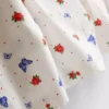 Gerippte Schlafanzug-Shorts mit Schmetterlingsmotiv