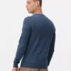 Gerippter Pulli mit Rundhalsausschnitt