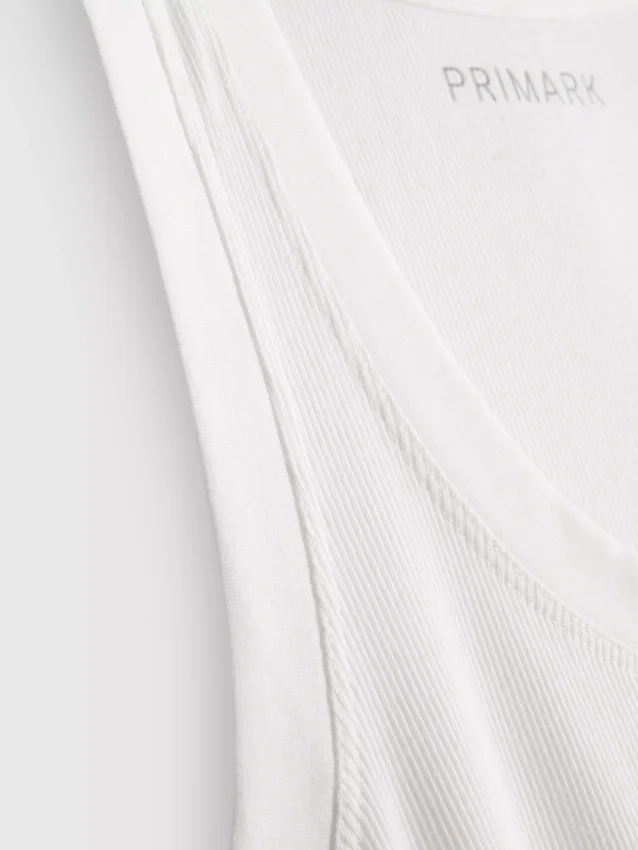 Geripptes Tanktop aus Baumwollmischung