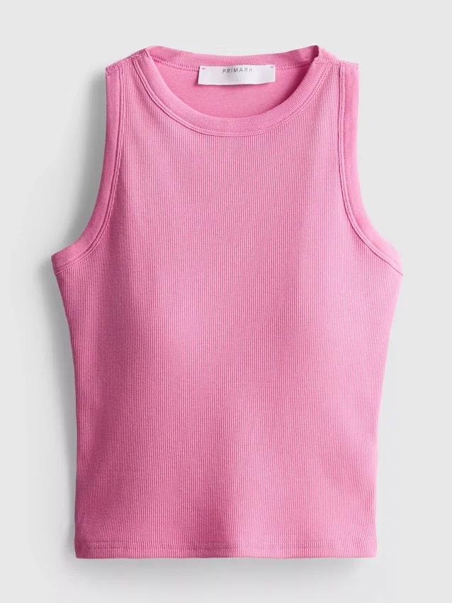 Geripptes Tanktop mit integriertem BH