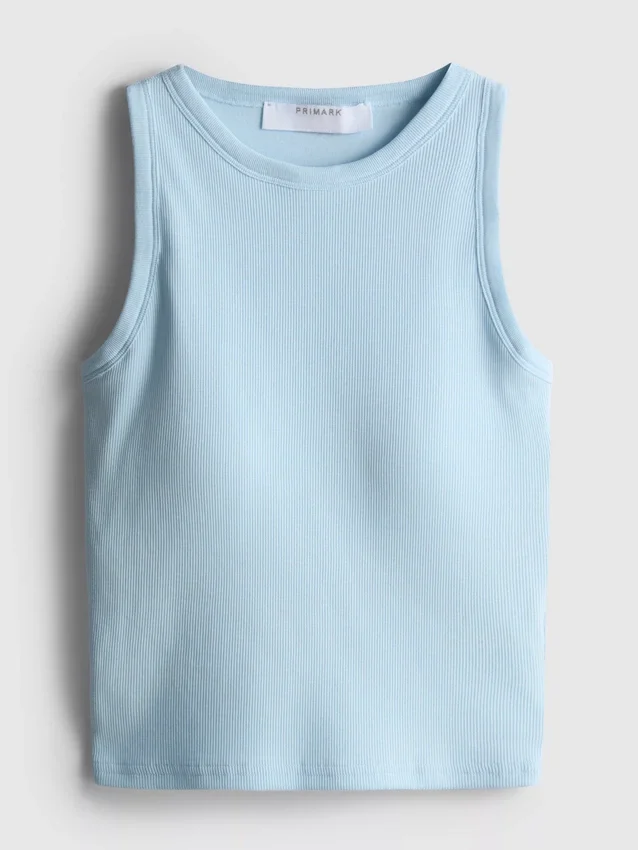 Geripptes Tanktop mit integriertem BH