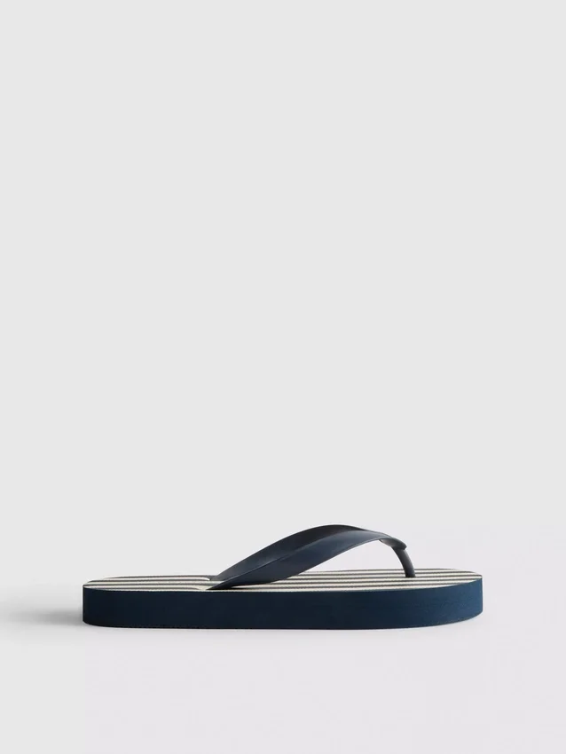 Gestreifte Flatform-Flip-Flops