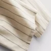 Gestreifte Hose mit weitem Bein aus Baumwollmischung