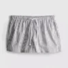 Gestreifte Oxford-Shorts mit hoher Taille