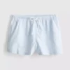 Gestreifte Oxford-Shorts mit hoher Taille
