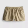 Gestreifte Oxford-Shorts mit hoher Taille