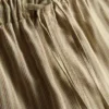 Gestreifte Oxford-Shorts mit hoher Taille