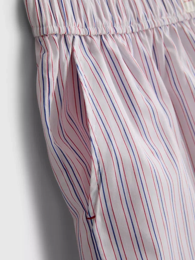 Gestreifte Schlafanzug-Shorts aus Baumwolle im «Room Service»-Stil
