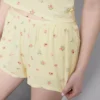 Gestreifte Schlafanzug-Shorts mit Blumenmuster