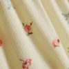 Gestreifte Schlafanzug-Shorts mit Blumenmuster
