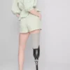 Gestreifte Seersucker-Shorts aus Baumwolle