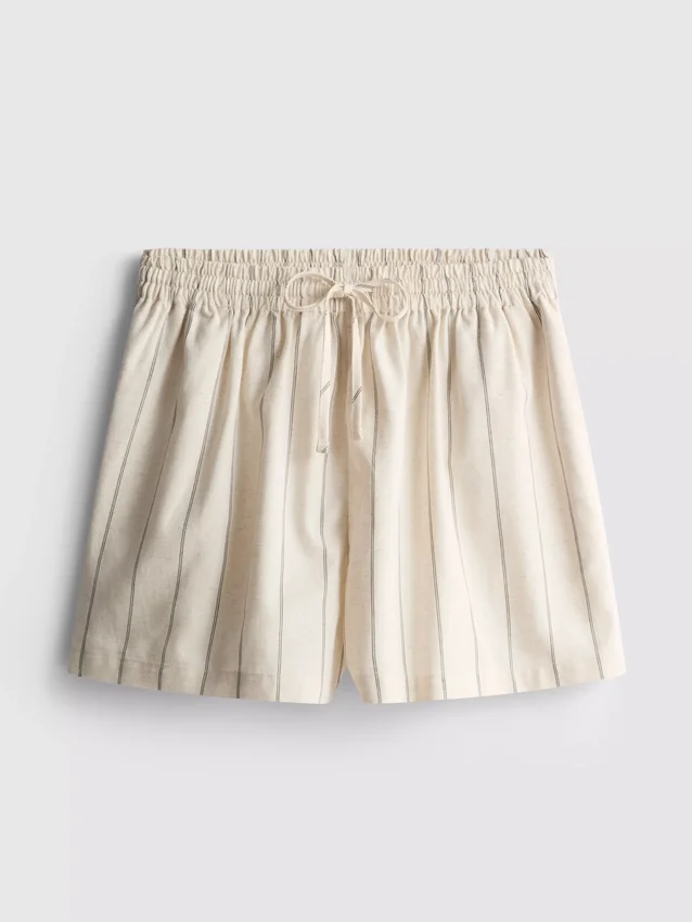 Gestreifte Shorts aus Baumwollmischung