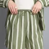 Gestreifte Shorts aus Baumwollpopeline