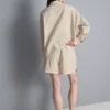Gestreifte Shorts aus Baumwollpopeline