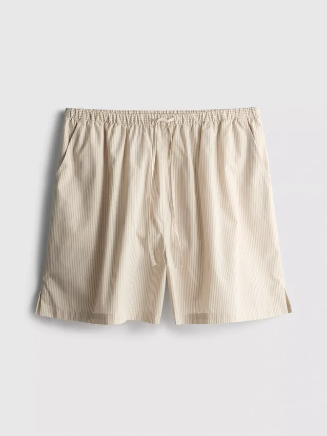 Gestreifte Shorts aus Baumwollpopeline