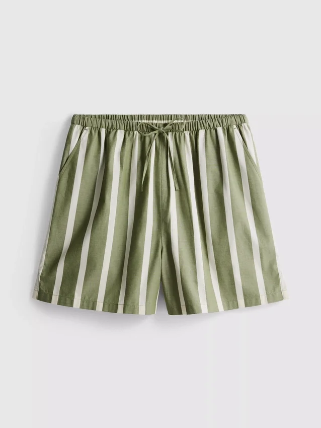 Gestreifte Shorts aus Baumwollpopeline