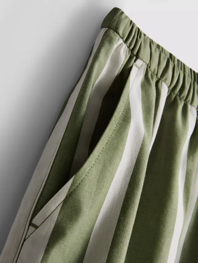 Gestreifte Shorts aus Baumwollpopeline