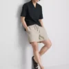 Gestreifte Shorts aus Leinenmischung