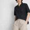 Gestreifte Shorts aus Leinenmischung